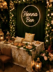 Bridal henna design on hand