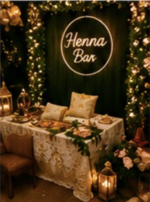 Henna Bar event setup